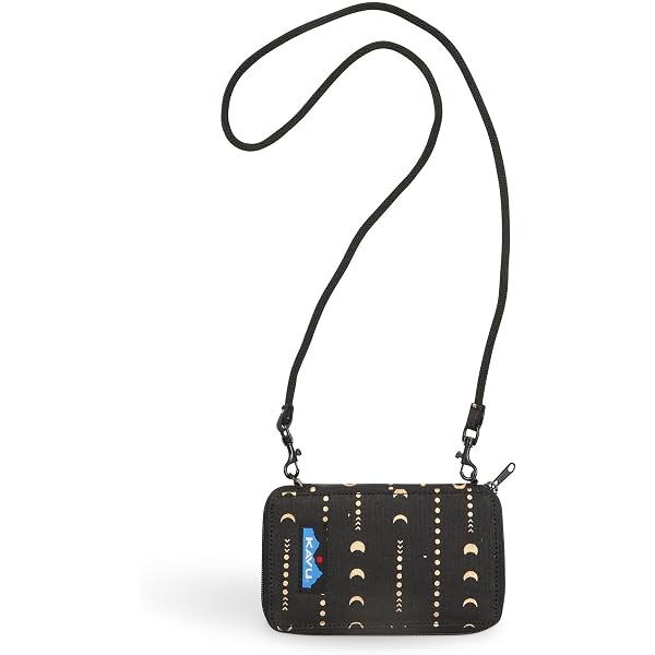 KAVU Safety Cove Case Crossbody Wallet - RFID Blocking, Rope Strap, Sedona Range Color, Zipper Closure