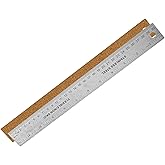Metal Rulers with Cork Backing, 12in Stainless Steel Straight Ruler Premium Stainless Steel Metal Ruler with Cork Backing Dra