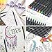 Fineliner Color Pen Set,0.38 mm Colored Fine Line Point Drawing Pens,10 Colors Fine Point Paint Markers Perfect for Coloring Book and Bullet Journal Art Projects