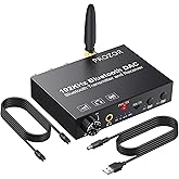 PROZOR 192 kHz DAC Digital zu Analog Audio-Konverter mit Bluetooth 5.0 Audio-Sender und -Empfänger, optischer zu L/R-Konverte