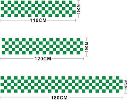 Amazon カッティングステッカー 緑 チェッカーフラッグ Checker Flag バイナルグラフィック 3種類の長さの異なるステッカーで簡単イメージチェンジ 車 バイク 車 バイク