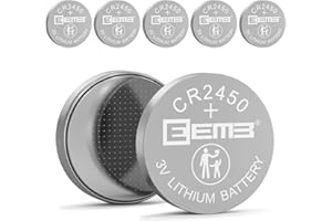 EEMB 5 Pack CR2450 3V Lithium Battery 2450 Button Coin Cell Batteries DL2450, ECR2450, BR2450 for Watch Tea Lights Votive Can
