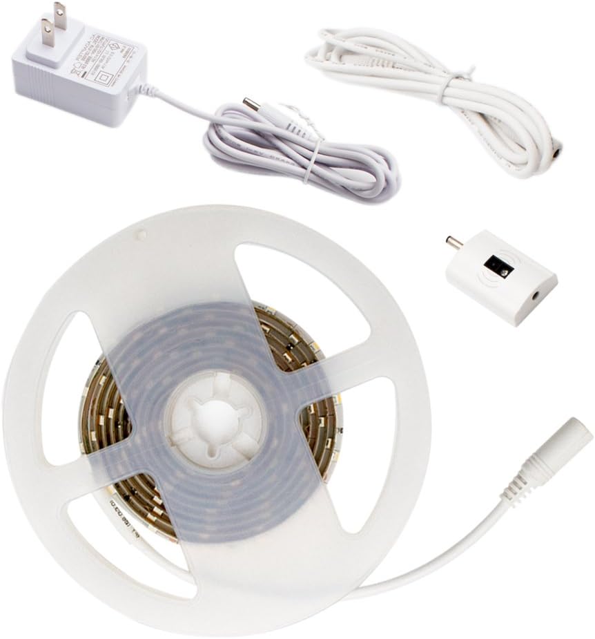 Haian Support Under Cabinet LED Light Strip with IR Sensor, Hand Wave Activated Strip Light for Kitchen Counter, Pantry Cabinet, Wall Cabinet, Corridor, 4.8W, 5ft, Warm White 3000K Dimmable