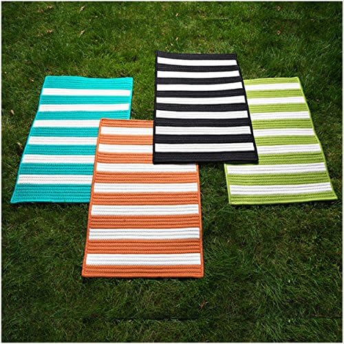 Stripe It Rug, 4 by 6-Feet, Black White