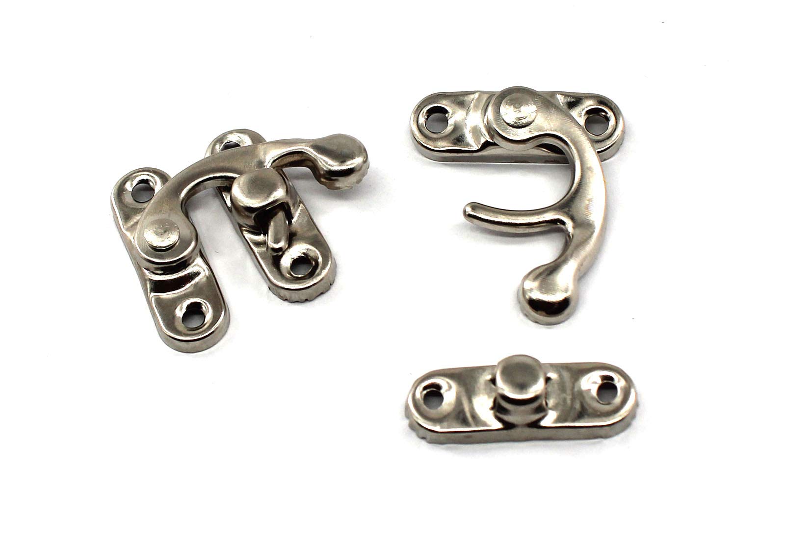 Pack of 20 pcs of Antique Vintage Latch Plated Nickel-Plated Right Swing arm Buckle Hook Lock hasp