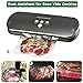 KitchenBoss Vacuum Sealer Machine for Dry & Moist Foods Preservation Automatic Vacuum Sealing System, Intelligent LED Indicator Lights, Manual Inching Function with Starter Kit (Color: Graphite grey)