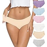 Altheanray Womens Underwear Cotton Underwear for Women Seamless Hipster Bikini Briefs Panties 6 Pack