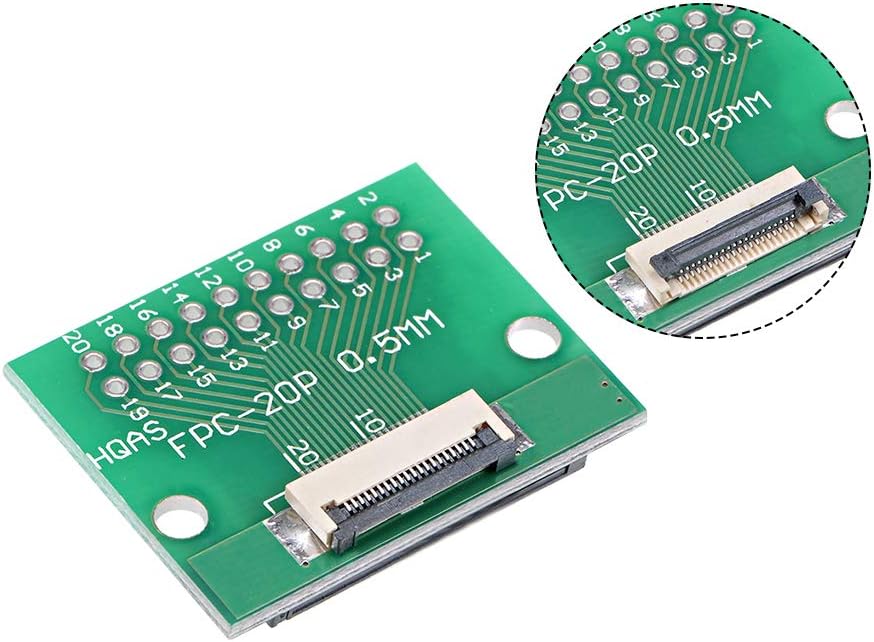 sourcing map FFC FPC 20 Pin 0.5mm 1mm Pitch to DIP 2.0mm PCB Converter Board Couple Extend Adapter - Image 4