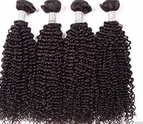 A2ZWIG 9A Unprocessed Brazilian Virgin Kinky Curly Remy Human Hair Extensions Weaves Wefts 3/4 Bundles (16 18 20 Inch)