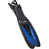 Scubapro Jet Sport Scuba Diving Fin for Snorkeling and Swimming, Adjustable Open Heel, Blue, M