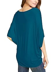 LL WT1073 Womens Scoop Neck Half Sleeve Batwing