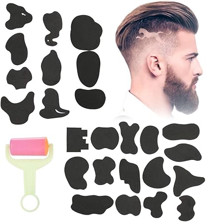 fade haircut stencil