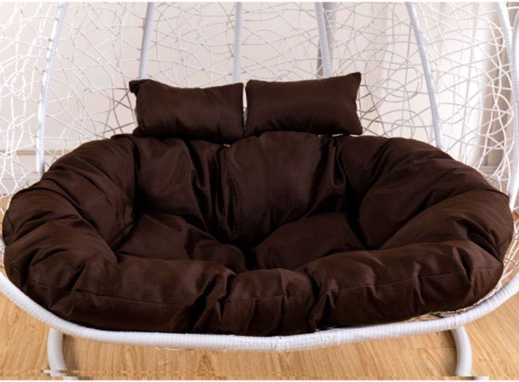Glzcyoo Sun Lounger Cushions，Egg Nest Shaped Cushions, Basket Cushion Wicker Rattan Swing Pads Hanging Hammock 2 Persons Seater Zipper Washable no Chairs (Color : E)