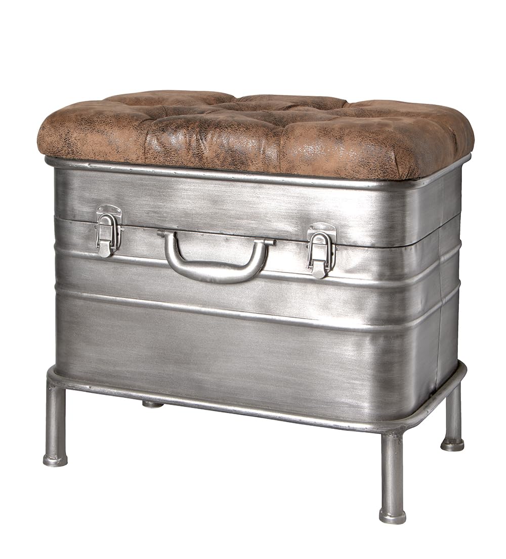 HAKU Bench Vintage, Metal, Fabric - Dim.: W 51 cm X H 48 cm X D 34 cm, Style: Industrial