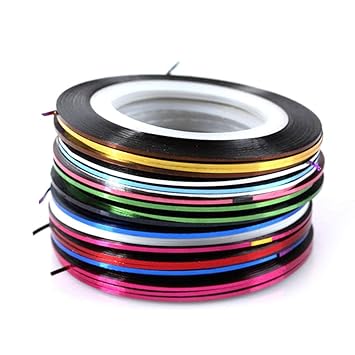 Electomania Rolls Striping Tape Line Nail Art Tips Decoration Sticker 30 pieces in 1 set (Mixed Colors)