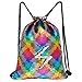 MHJY Sequin Bag Mermaid Drawstring Backpack Sports Beach Dance Bag (Rainbow)