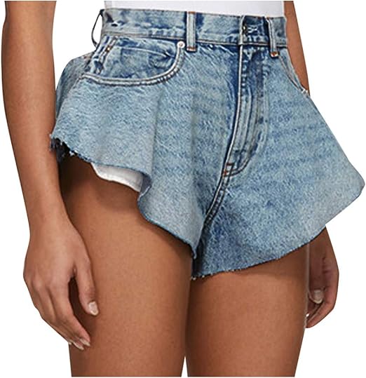 high waisted denim shorts amazon