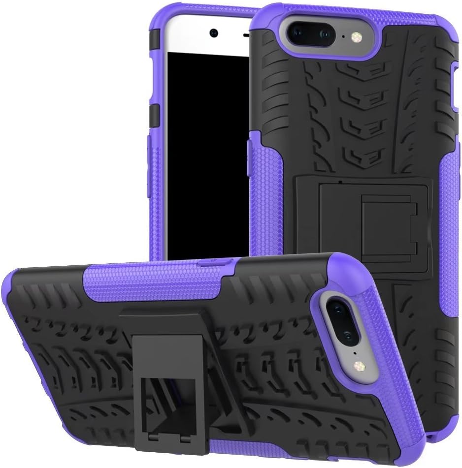 Oneplus 5 Case, NOKEA Dual-Layer [Soft TPU Interior] [Durable PC Exterior] Case For Oneplus 5 Case (2017) (Purple)
