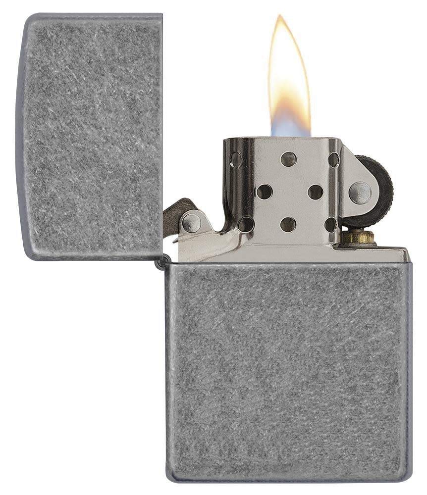 Zippo Lighter, 121FB, Antique Silver