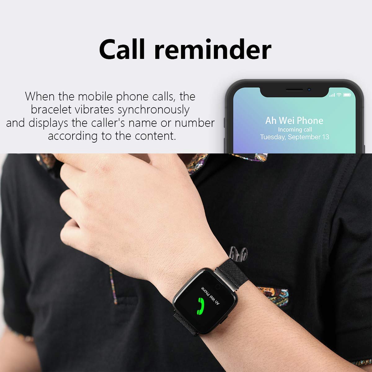 Fitness Tracker HR, Fitness Wristband Watch with Heart Rate Monitor, Waterproof Smart Fitness Band with Step, Calorie Counter, Pedometer Watch for Kids Women and Men