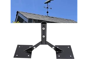 Weathervane Mount Weather Vanes Mount Adjustable Steel Roof Mount Weathervane Bracket for Flagpoles Antennas Support Roof Gar