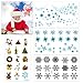 Christmas Tattoos for Kids (12Sheet 160Deigns), Konsait Christmas Themed Temporary Tattoo with Glitter Fake Stickers Face Tattoos Waterproof Xmas Party Favor Accessory Supplies Pack for Women Children