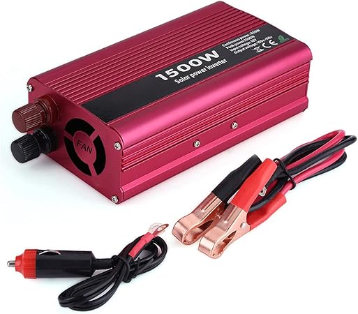 Amazon Haofy カーインバーター 1500w インバーター Dc12vをac100vに変換 車載充電器 シガーソケット Usbアダプター カーチャージャー レッド インバーター コンバーター 車 バイク