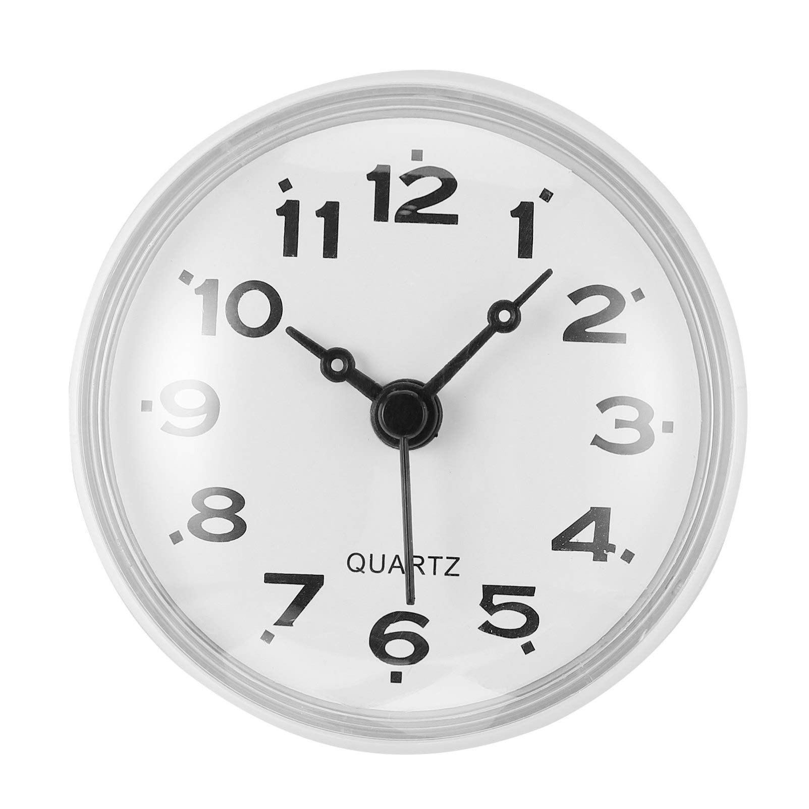 DOITOOL Indoor Outdoor Waterproof Wall Clock, 1PCBattery Operated Quality Quartz Round Clock for Outdoors/Pool/Patio/Home- White,7.5X7.5CM,BH0626X3ZV43059B4FC3185S