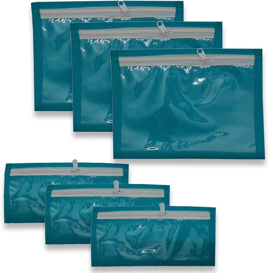 ARVANA Non-Woven Toiletry Bags (Set of 2) (Blue_pouch_6b)