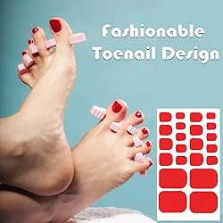 SILPECWEE 20 Sheets Toe Nail Stickers Full Nail