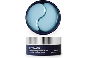 Under Eye Patches for Puffiness and Bags: Eye Mask for Puffy Eyes and Dark Circles Treatment with Collagen Hyaluronic acid - 