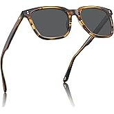 CARFIA Acetate Polarized Sunglasses for Men UV400 Protection Classic Retro Square Shades Driving Glasses