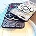 IPLUS Soft Case for iPhone X with Elegance Camellia Rotating Mirror Clear Lace Protective TPU Flexible Case Cover for iPhone X(iPhone X, Black Camellia)