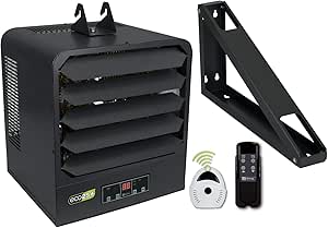 KING KB2405-1-ECO2S-PLUS KB ECO2S+ 2-Stage Electronic Garage Heater w/Remote Temperature Sensor, 5KW / 240V