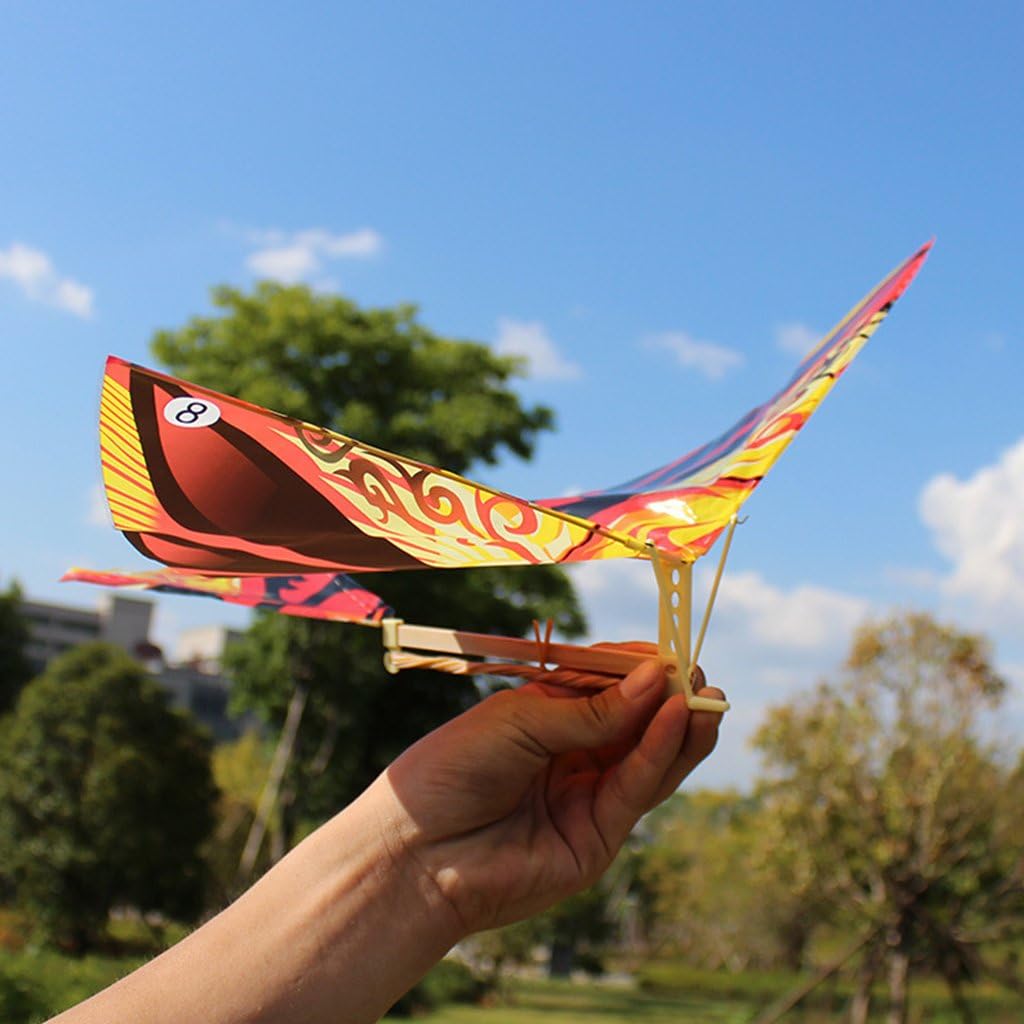 Toys & Hobbies Windmill 10Pcs Elastic Rubber Band Powered Flying Birds Kite Funny Kids Toy Gift