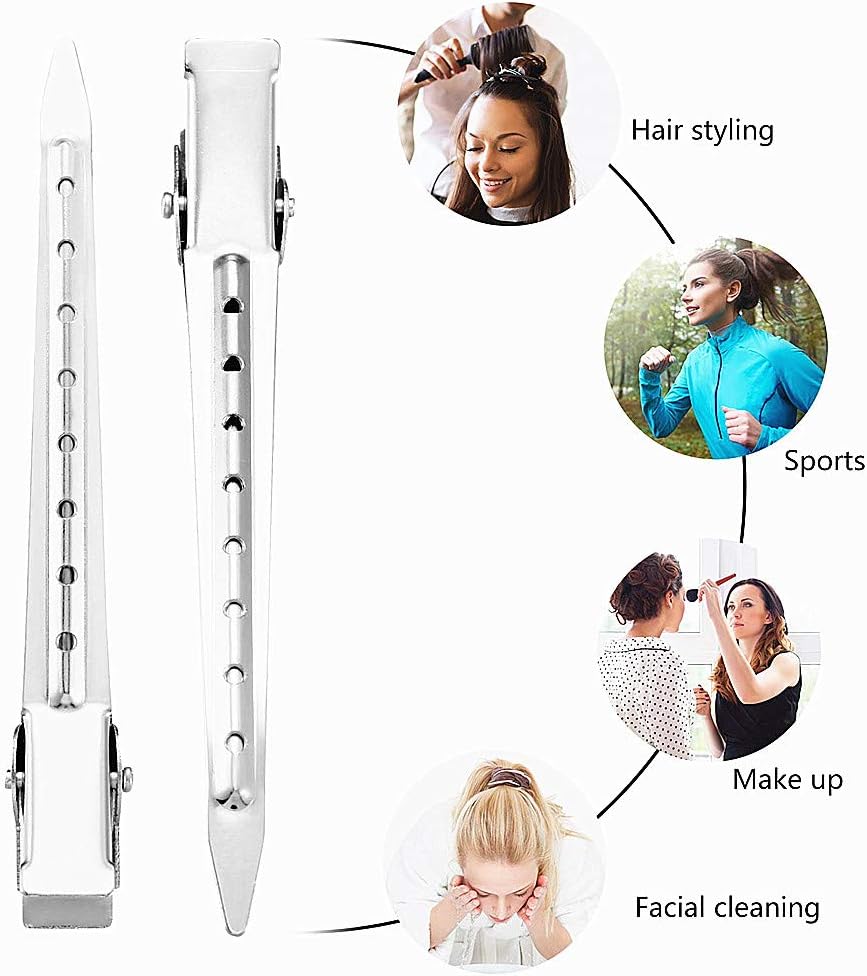 30PCS 3.5 Inch Duck Bill Hair Clips Metal Alligator Curl Clips Sectioning Clips with Holes - Image 5