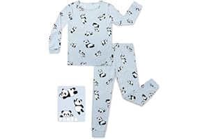 babee Reshinee Bamboo Viscose Toddler Pajamas Boys Girls Baby Animal Pjs Sets 12M-8Y Kids 2pcs Long-Sleeve Snug fit Sleepwear