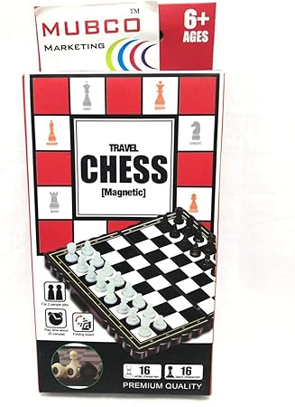 Mubco Pocket Size Magnetic Travel Chess | Mini Fordable Board Game