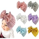 XYX Baby Girl Toddlers Breathable Cotton Hat Newborn Knotted Hat Cute Donut Soft Turban Bow Knot Cap