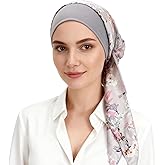 FADACHY Chemo Headwear for Women,Chemo Caps Lightweight for Summer with Head Scarf,Silky Soft Hair Turbans Fashion