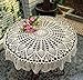 New Beige 36'' Round Handmade Crochet Sunflower Lace Table Cloth Doily N06