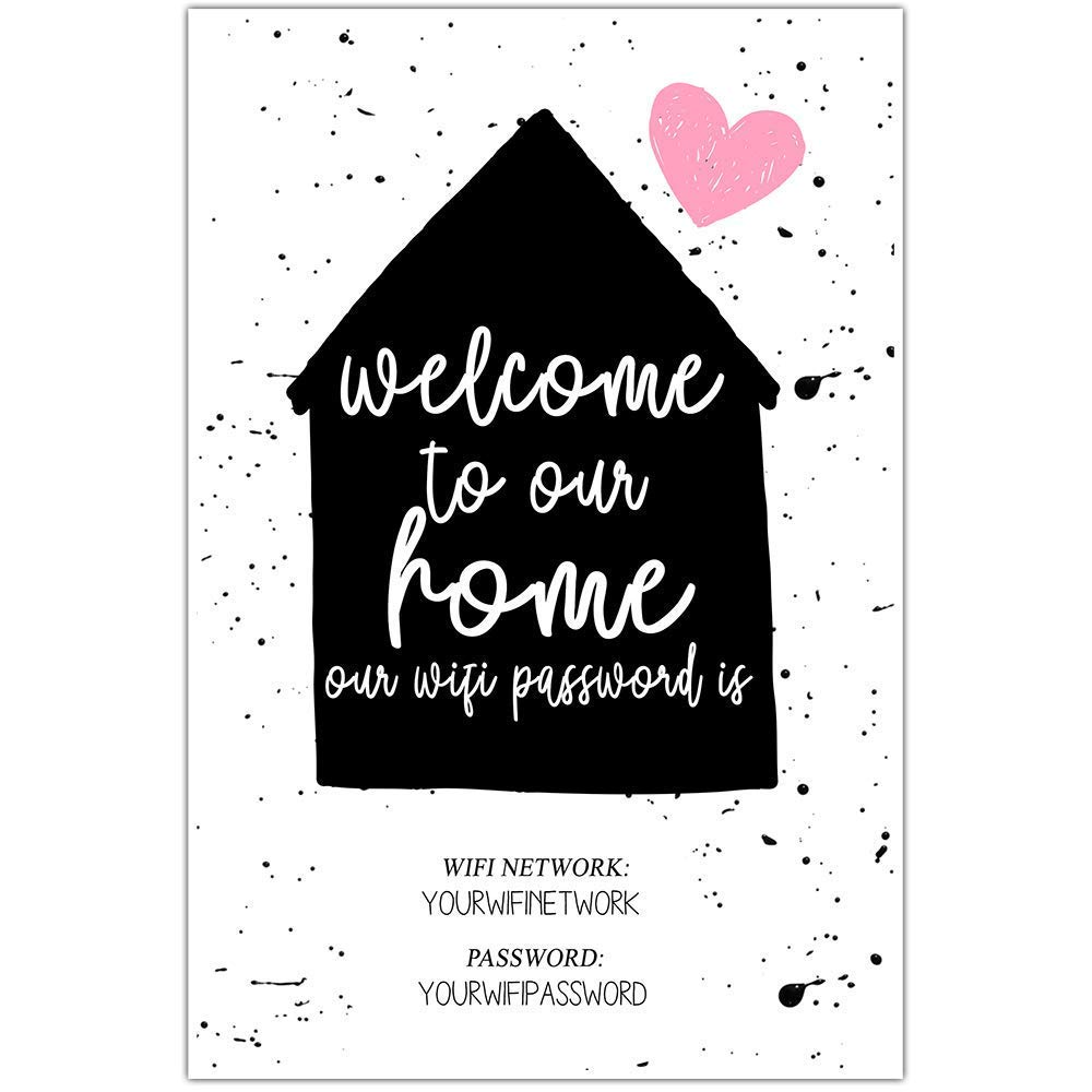 Amazon Com Welcome To Our Home Wifi Password Sign Wall Art Handmade