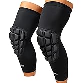 Frelaxy 3D Protective Knee Pads Compression Leg Sleeves, Padded Knee Support for Wrestling, Basketball, Volleyball, Training, Knee Protective Gear for Youth, Women & Men (1 Pair)