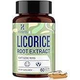 DGL Licorice Root Extract | Deglycyrrhizinated Licorice Root Extract with Ashwagandha, Rhodiola, Holy Basil | Digestive, Stomach Lining, Gut & Emotional | Max Absorption, 60 Liquid Capsules