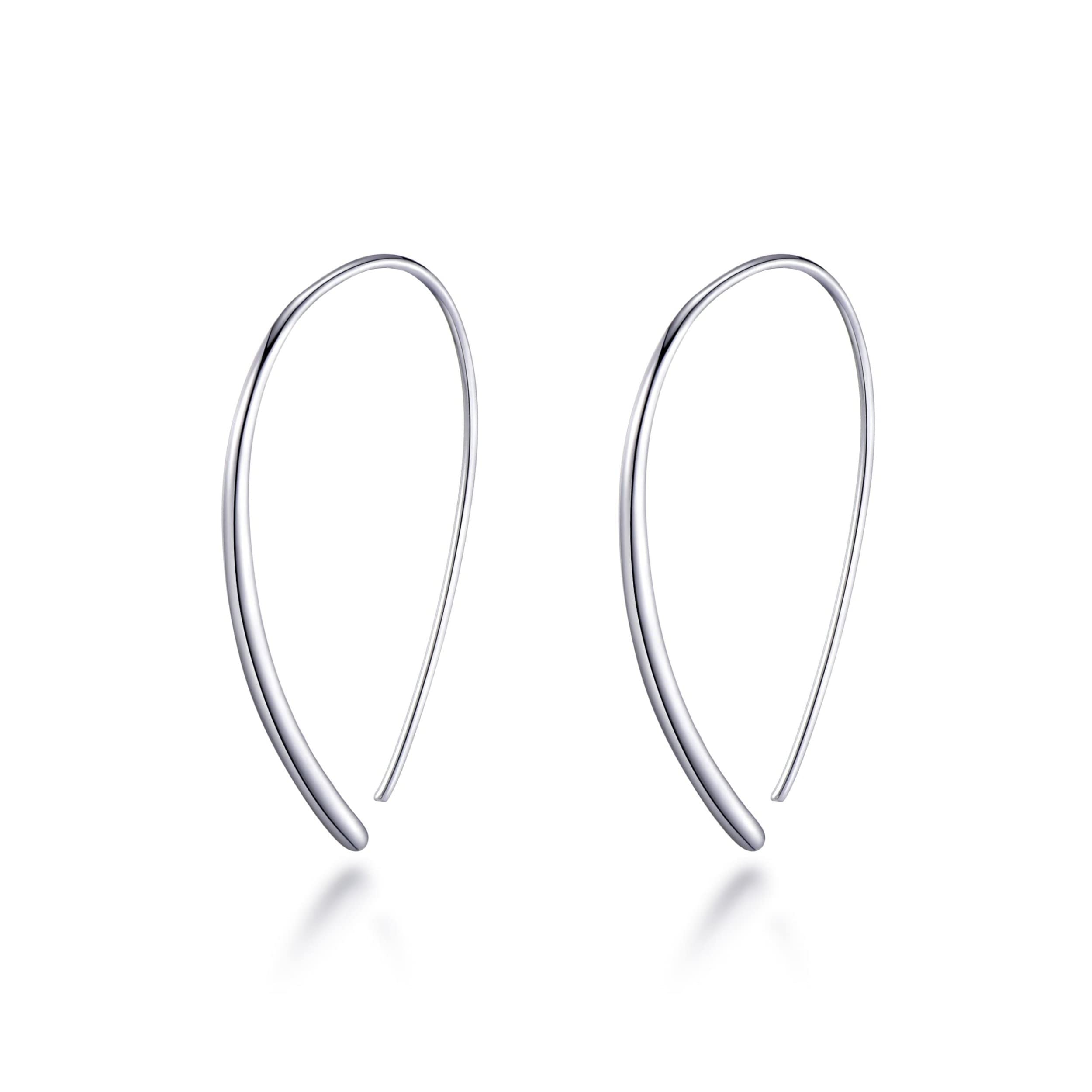 Philip Jones Sterling Silver Thread Earrings