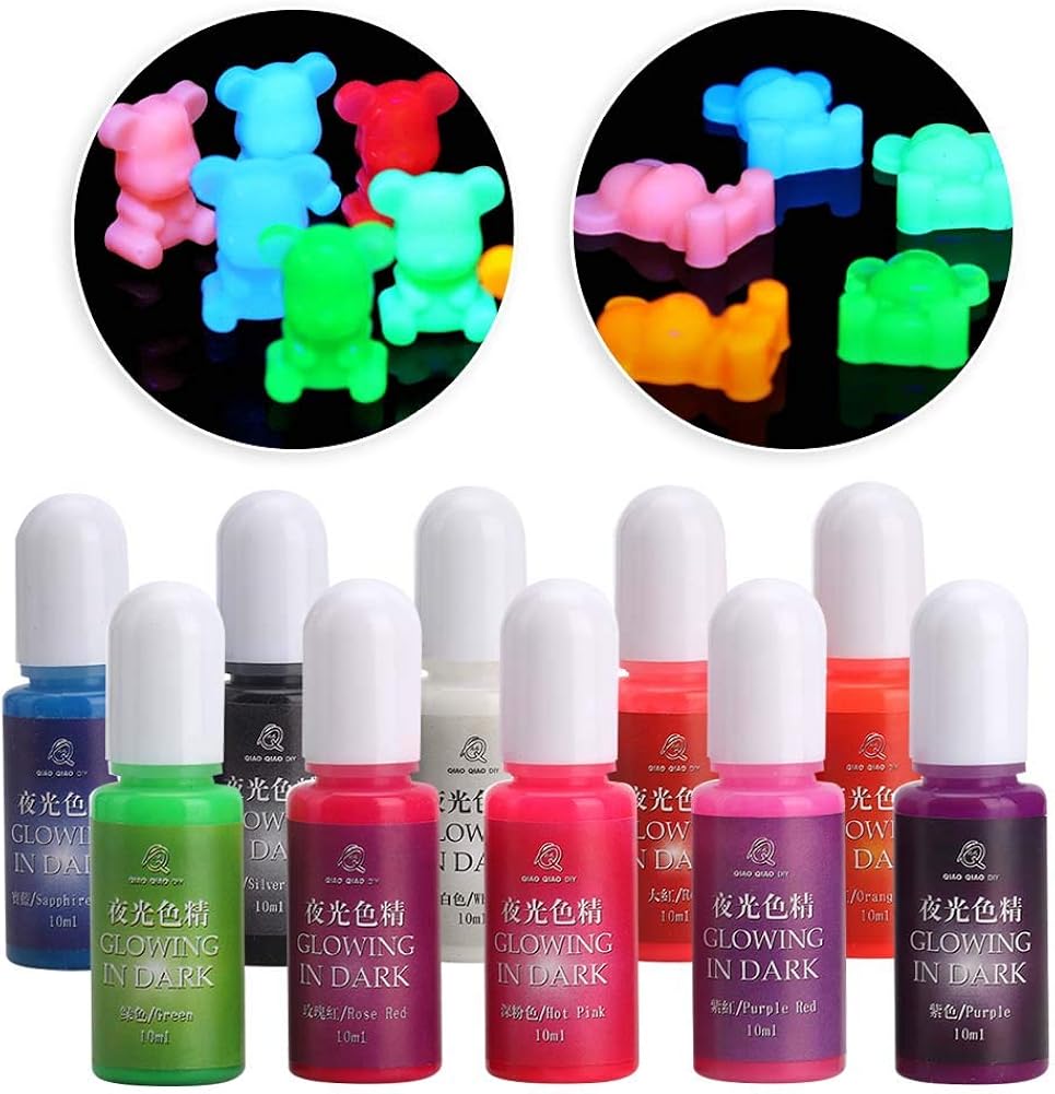 Epoxy Resin Pigment, 10 Colors Liquid Resin Colorant Each 10ml, Resin