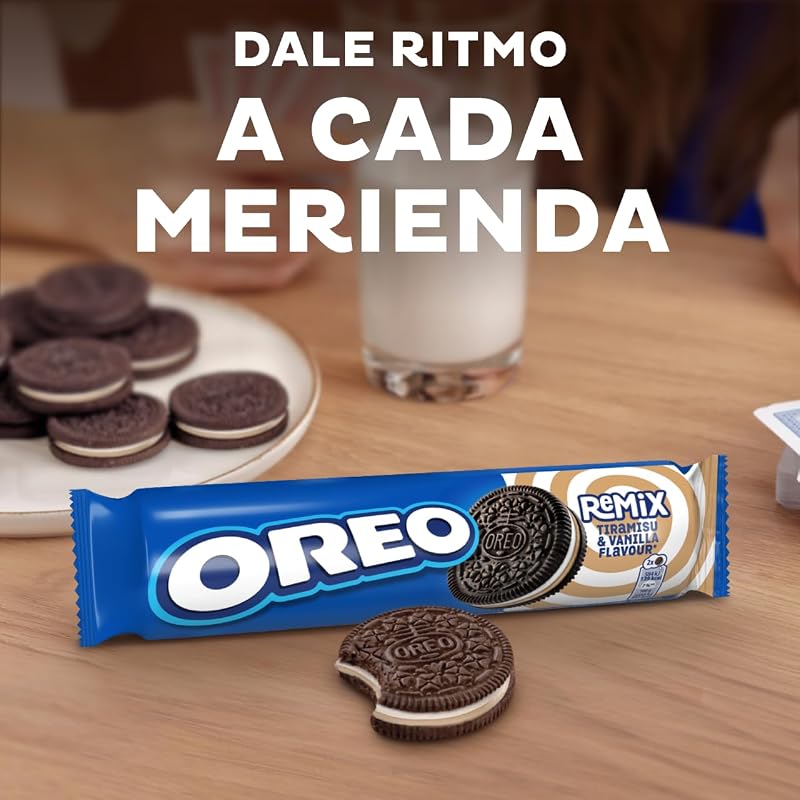 Remix sabor vainilla y tiramisú galletas rellenas, Pack 16 x 157g