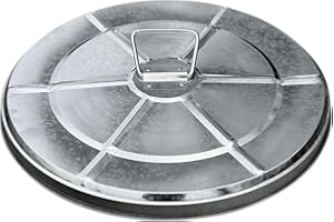 Plexon Trash Can Lid Compotible with 20-Gallon Round Fire Resistant Garbage Container Lid for Galvanized Steel Waste Bin