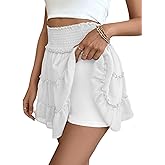 Women's Summer Skirt High Waisted Ruffle Tennis Sports Skater Running Flowy Skort Over Night Fairy Mini Skirts Y79