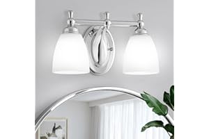 Bathroom Vanity Lights Over Mirror, 2 Light Bath Vanity Light Modern Brushed Nickel Bathroom Vanity Light Vintage Style for L